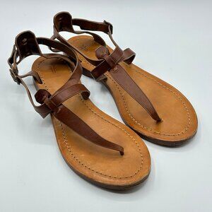 Frye Women's Taylor Ankle Strap Leather Sandals in Cinnamon (Brown) Size 8.5